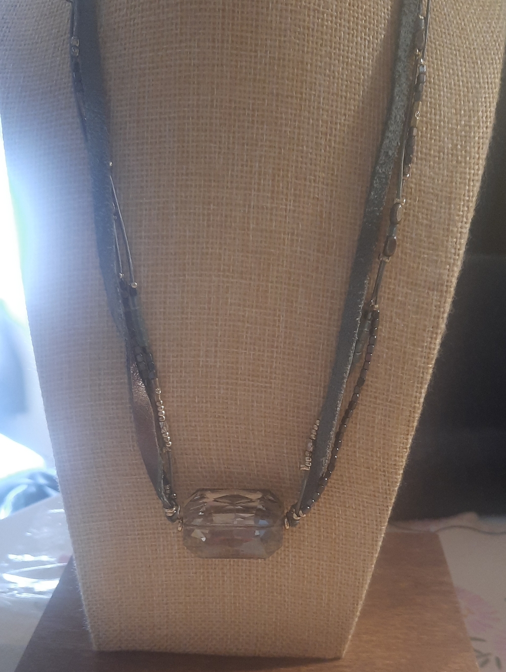 Nakamol Crystal And Leather Necklace
